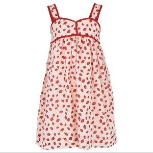Stella McCartney kids girls pink apple print dress